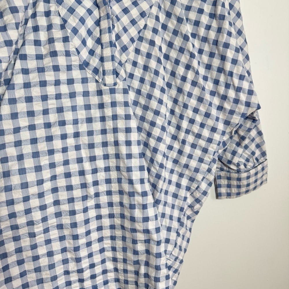 Anthropologie Blue and White Gingham Mini Dress - Picture 5 of 10